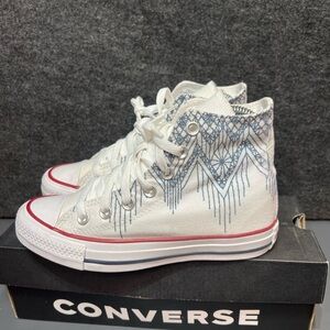 Converse “Blue Lace” High Tops Size 5 Women’s